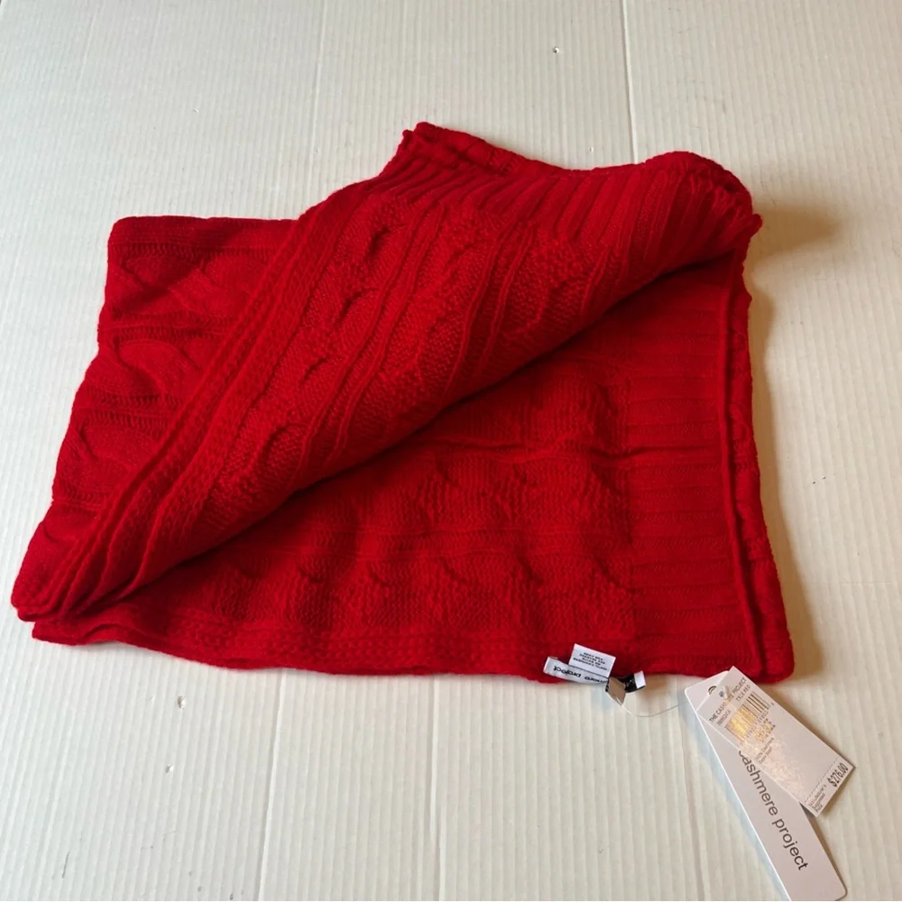 The Cashmere Project Scarf Red 100%Cashmere Valentines Gift - Picture 2 of 7